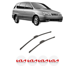 Set stergatoare auto KIA CARENS I MPV (FC, FJ) din 2000-2007, pentru parbriz auto, 2 bucati, Bosch Aerotwin Retrofit, din cauciuc siliconat rezistent, 4 Stickere Auto KIA - Img 2