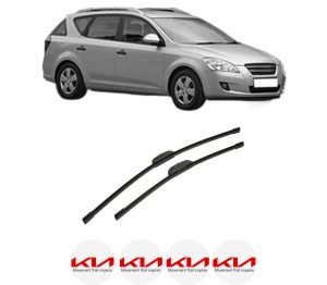 Set stergatoare auto KIA CEE'D SW (ED) din 2007-2012, pentru parbriz auto, 2 bucati, Bosch Aerotwin Retrofit, din cauciuc siliconat rezistent, 4 Stickere Auto KIA - Img 2