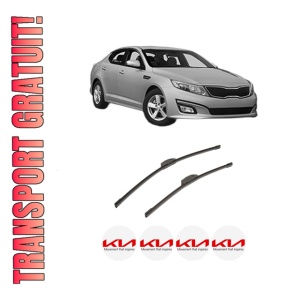 Set stergatoare auto KIA OPTIMA (FSGDS6B) din 2010-2015, pentru parbriz auto, 2 bucati, Bosch Aerotwin Retrofit, din cauciuc siliconat rezistent, 4 Stickere Auto KIA