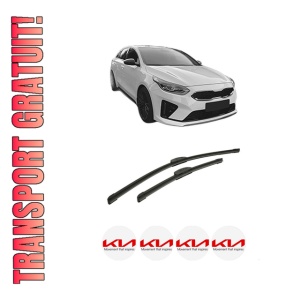 Set stergatoare auto KIA PROCEED (CD) din 2018-2024, pentru parbriz auto, 2 bucati, Bosch Aerotwin Retrofit, din cauciuc siliconat rezistent, 4 Stickere Auto KIA