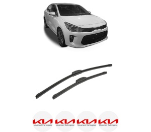 Set stergatoare auto KIA RIO IV Saloon (SC, FB) din 2017, pentru parbriz auto, 2 bucati, Bosch Aerotwin Retrofit, din cauciuc siliconat rezistent, 4 Stickere Auto KIA - Img 2