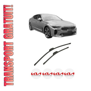 Set stergatoare auto KIA STINGER (CK) din 2017-2018, pentru parbriz auto, 2 bucati, Bosch Aerotwin Retrofit, din cauciuc siliconat rezistent, 4 Stickere Auto KIA