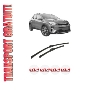 Set stergatoare auto KIA STONIC (YB) din 2017-2023, pentru parbriz auto, 2 bucati, Bosch Aerotwin Retrofit, din cauciuc siliconat rezistent, 4 Stickere Auto KIA