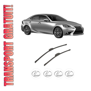 Set stergatoare auto LEXUS IS III (_E3_) din 2013-2020, pentru parbriz auto, 2 bucati, Bosch Aerotwin Retrofit, din cauciuc siliconat rezistent, 4 Stickere Auto LEXUS