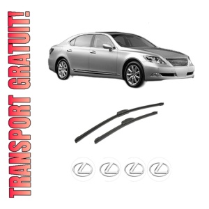 Set stergatoare auto LEXUS LS (_F4_) din 2006-2012, pentru parbriz auto, 2 bucati, Bosch Aerotwin Retrofit, din cauciuc siliconat rezistent, 4 Stickere Auto LEXUS