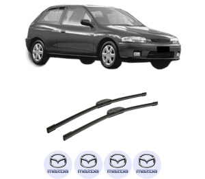 Set stergatoare auto MAZDA 323 P V (BA) din 1996-1998, pentru parbriz auto, 2 bucati, Bosch Aerotwin Retrofit, din cauciuc siliconat rezistent, 4 Stickere Auto MAZDA - Img 2