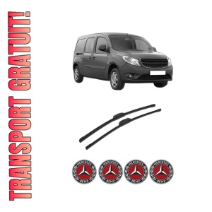 Set stergatoare auto MERCEDES-BENZ CITAN Mixto (Double Cabin) (W415) din 2012-2021, pentru parbriz auto, 2 bucati, Bosch Aerotwin Retrofit, din cauciuc siliconat rezistent, 4 Stickere Auto MERCEDES-BENZ