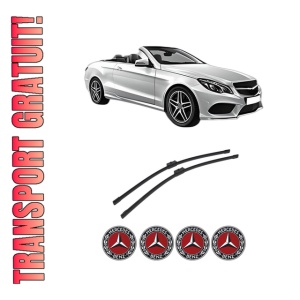 Set stergatoare auto MERCEDES-BENZ E-CLASS Convertible (A207) din 2010-2016, pentru parbriz auto, 2 bucati, Bosch Aerotwin, din cauciuc siliconat rezistent, 4 Stickere Auto MERCEDES-BENZ