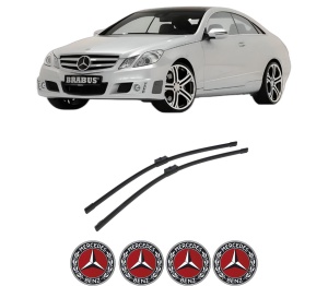 Set stergatoare auto MERCEDES-BENZ E-CLASS Coupe (C207) din 2009-2016, pentru parbriz auto, 2 bucati, Bosch Aerotwin, din cauciuc siliconat rezistent, 4 Stickere Auto MERCEDES-BENZ - Img 2
