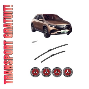 Set stergatoare auto MERCEDES-BENZ EQA (H243) din 2021-2022, pentru parbriz auto, 2 bucati, Bosch Aerotwin, din cauciuc siliconat rezistent, 4 Stickere Auto MERCEDES-BENZ