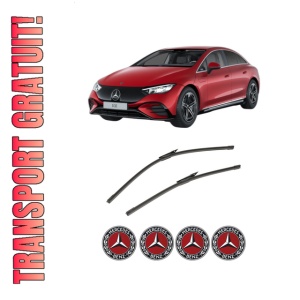 Set stergatoare auto MERCEDES-BENZ EQE (V295) din 2022, pentru parbriz auto, 2 bucati, Bosch Aerotwin, din cauciuc siliconat rezistent, 4 Stickere Auto MERCEDES-BENZ