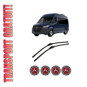 Set stergatoare auto MERCEDES-BENZ SPRINTER 3,5-t Van (B907, B910) din 2018-2025, pentru parbriz auto, 2 bucati, Bosch Aerotwin, din cauciuc siliconat rezistent, 4 Stickere Auto MERCEDES-BENZ