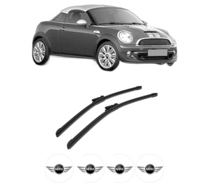 Set stergatoare auto MINI MINI Coupe (R58) din 2010-2015, pentru parbriz auto, 2 bucati, Bosch Aerotwin, din cauciuc siliconat rezistent, 4 Stickere Auto MINI - Img 2
