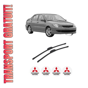Set stergatoare auto MITSUBISHI LANCER VII (CS_A, CT_A) din 2000-2013, pentru parbriz auto, 2 bucati, Bosch Aerotwin Retrofit, din cauciuc siliconat rezistent, 4 Stickere Auto MITSUBISHI