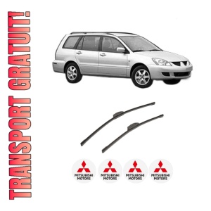 Set stergatoare auto MITSUBISHI LANCER VII Estate (CS_W, CT_W) din 2003-2008, pentru parbriz auto, 2 bucati, Bosch Aerotwin Retrofit, din cauciuc siliconat rezistent, 4 Stickere Auto MITSUBISHI