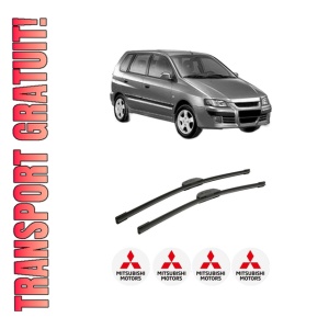 Set stergatoare auto MITSUBISHI SPACE STAR MPV (DG_A) din 1998-2004, pentru parbriz auto, 2 bucati, Bosch Aerotwin Retrofit, din cauciuc siliconat rezistent, 4 Stickere Auto MITSUBISHI