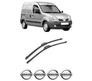 Set stergatoare auto NISSAN KUBISTAR Van (X76) din 2003-2009, pentru parbriz auto, 2 bucati, Bosch Aerotwin Retrofit, din cauciuc siliconat rezistent, 4 Stickere Auto NISSAN - Img 2