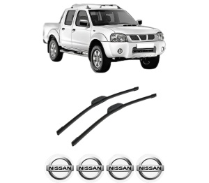 Set stergatoare auto NISSAN NP300 PICKUP (D22) din 2008, pentru parbriz auto, 2 bucati, Bosch Aerotwin Retrofit, din cauciuc siliconat rezistent, 4 Stickere Auto NISSAN - Img 2