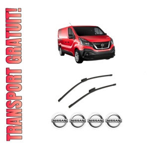 Set stergatoare auto NISSAN NV300 Van (X82) din 2016-2021, pentru parbriz auto, 2 bucati, Bosch Aerotwin Multi, din cauciuc siliconat rezistent, 4 Stickere Auto NISSAN