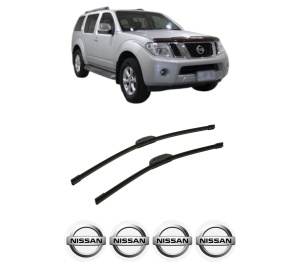Set stergatoare auto NISSAN PATHFINDER III VAN (R51_) din 2013-2014, pentru parbriz auto, 2 bucati, Bosch Aerotwin Retrofit, din cauciuc siliconat rezistent, 4 Stickere Auto NISSAN - Img 2