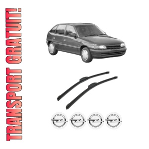 Set stergatoare auto OPEL ASTRA F CLASSIC Hatchback (T92) din 1998-2002, pentru parbriz auto, 2 bucati, Bosch Aerotwin Retrofit, din cauciuc siliconat rezistent, 4 Stickere Auto OPEL