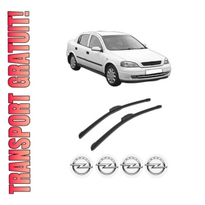 Set stergatoare auto OPEL ASTRA G Saloon (T98) din 1998-2009, pentru parbriz auto, 2 bucati, Bosch Aerotwin Retrofit, din cauciuc siliconat rezistent, 4 Stickere Auto OPEL
