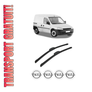 Set stergatoare auto OPEL COMBO Box Body/MPV din 2001-2012, pentru parbriz auto, 2 bucati, Bosch Aerotwin Retrofit, din cauciuc siliconat rezistent, 4 Stickere Auto OPEL