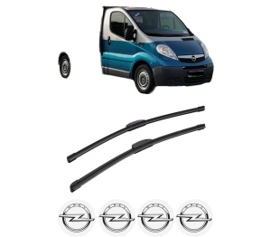 Set stergatoare auto OPEL VIVARO A Platform/Chassis (X83) din 2001-2014, pentru parbriz auto, 2 bucati, Bosch Aerotwin Retrofit, din cauciuc siliconat rezistent, 4 Stickere Auto OPEL - Img 2