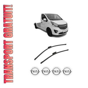 Set stergatoare auto OPEL VIVARO B Platform/Chassis (X82) din 2014-2019, pentru parbriz auto, 2 bucati, Bosch Aerotwin Multi, din cauciuc siliconat rezistent, 4 Stickere Auto OPEL