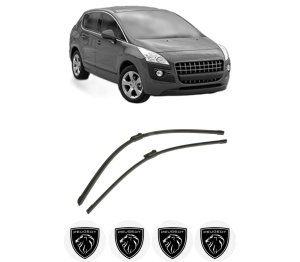 Set stergatoare auto PEUGEOT 3008 Van (0U_) din 2009-2016, pentru parbriz auto, 2 bucati, Bosch Aerotwin, din cauciuc siliconat rezistent, 4 Stickere Auto PEUGEOT - Img 2