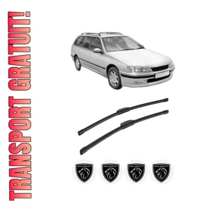 Set stergatoare auto PEUGEOT 406 Break (8E/F) din 1996-2004, pentru parbriz auto, 2 bucati, Bosch Aerotwin Retrofit, din cauciuc siliconat rezistent, 4 Stickere Auto PEUGEOT
