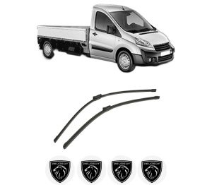 Set stergatoare auto PEUGEOT EXPERT Platform/Chassis din 2007-2016, pentru parbriz auto, 2 bucati, Bosch Aerotwin, din cauciuc siliconat rezistent, 4 Stickere Auto PEUGEOT - Img 2