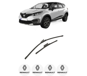 Set stergatoare auto RENAULT CAPTUR I (J5_, H5_) din 2013-2018, pentru parbriz auto, 2 bucati, Bosch Aerotwin, din cauciuc siliconat rezistent, 4 Stickere Auto RENAULT - Img 2
