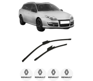 Set stergatoare auto RENAULT LAGUNA III Grandtour (KT0/1) din 2007-2015, pentru parbriz auto, 2 bucati, Bosch Aerotwin, din cauciuc siliconat rezistent, 4 Stickere Auto RENAULT - Img 2