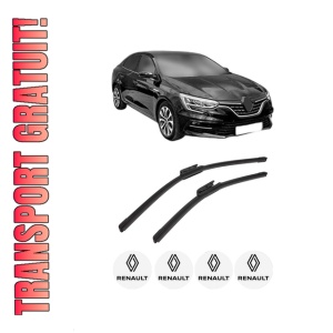 Set stergatoare auto RENAULT MEGANE IV Saloon din 2016-2019, pentru parbriz auto, 2 bucati, Bosch Aerotwin, din cauciuc siliconat rezistent, 4 Stickere Auto RENAULT