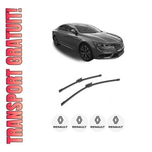 Set stergatoare auto RENAULT TALISMAN (LP_) din 2015-2022, pentru parbriz auto, 2 bucati, Bosch Aerotwin, din cauciuc siliconat rezistent, 4 Stickere Auto RENAULT
