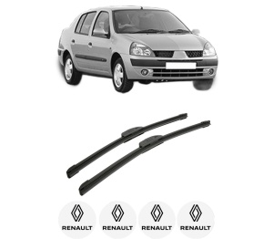 Set stergatoare auto RENAULT THALIA I (LB_) din 1998-2009, pentru parbriz auto, 2 bucati, Bosch Aerotwin Retrofit, din cauciuc siliconat rezistent, 4 Stickere Auto RENAULT - Img 2