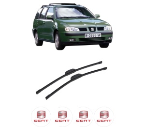 Set stergatoare auto SEAT CORDOBA VARIO Estate Van (6K5) din 2000-2002, pentru parbriz auto, 2 bucati, Bosch Aerotwin Retrofit, din cauciuc siliconat rezistent, 4 Stickere Auto SEAT - Img 2