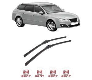 Set stergatoare auto SEAT EXEO ST (3R5) din 2009-2013, pentru parbriz auto, 2 bucati, Bosch Aerotwin, din cauciuc siliconat rezistent, 4 Stickere Auto SEAT - Img 2