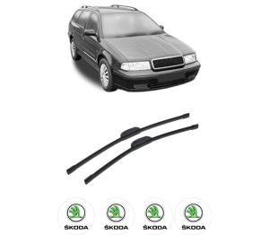 Set stergatoare auto SKODA Octavia I Estate Van (1U5) din 2000-2010, pentru parbriz auto, 2 bucati, Bosch Aerotwin Retrofit, din cauciuc siliconat rezistent, 4 Stickere Auto SKODA - Img 2