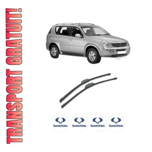 Set stergatoare auto SSANGYONG REXTON / REXTON II (GAB_) din 2002-2013, pentru parbriz auto, 2 bucati, Bosch Aerotwin Retrofit, din cauciuc siliconat rezistent, 4 Stickere Auto SSANGYONG