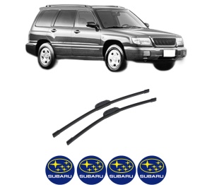 Set stergatoare auto SUBARU FORESTER (SF_) din 1997-2002, pentru parbriz auto, 2 bucati, Bosch Aerotwin Retrofit, din cauciuc siliconat rezistent, 4 Stickere Auto SUBARU - Img 2