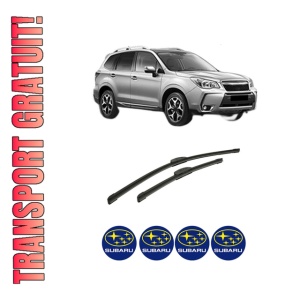 Set stergatoare auto SUBARU FORESTER (SJ_) din 2012-2013, pentru parbriz auto, 2 bucati, Bosch Aerotwin Retrofit, din cauciuc siliconat rezistent, 4 Stickere Auto SUBARU