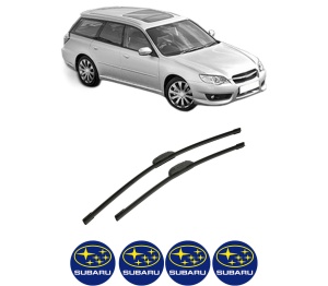 Set stergatoare auto SUBARU LEGACY IV Estate (BP) din 2003-2009, pentru parbriz auto, 2 bucati, Bosch Aerotwin Retrofit, din cauciuc siliconat rezistent, 4 Stickere Auto SUBARU - Img 2