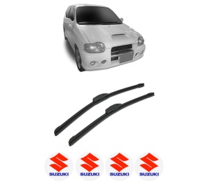 Set stergatoare auto SUZUKI ALTO V (HA12_, HA23_, HA22_) din 2000-2002, pentru parbriz auto, 2 bucati, Bosch Aerotwin Retrofit, din cauciuc siliconat rezistent, 4 Stickere Auto SUZUKI - Img 2