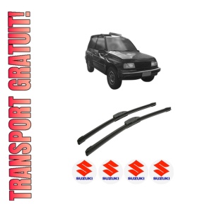Set stergatoare auto SUZUKI VITARA (ET) din 2003-2005, pentru parbriz auto, 2 bucati, Bosch Aerotwin Retrofit, din cauciuc siliconat rezistent, 4 Stickere Auto SUZUKI