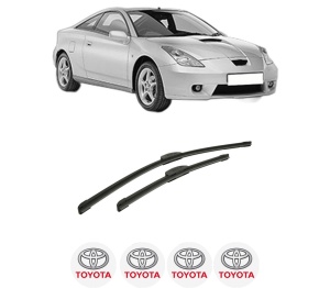 Set stergatoare auto TOYOTA CELICA Coupe (_T23_) din 1999-2005, pentru parbriz auto, 2 bucati, Bosch Aerotwin Retrofit, din cauciuc siliconat rezistent, 4 Stickere Auto TOYOTA - Img 2