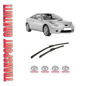 Set stergatoare auto TOYOTA CELICA Coupe (_T23_) din 1999-2005, pentru parbriz auto, 2 bucati, Bosch Aerotwin Retrofit, din cauciuc siliconat rezistent, 4 Stickere Auto TOYOTA