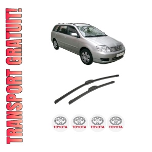 Set stergatoare auto TOYOTA COROLLA Estate (_E12_) din 2002-2007, pentru parbriz auto, 2 bucati, Bosch Aerotwin Retrofit, din cauciuc siliconat rezistent, 4 Stickere Auto TOYOTA