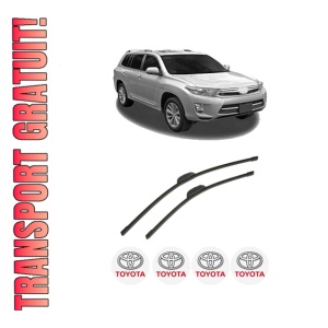 Set stergatoare auto TOYOTA HIGHLANDER / KLUGER (_U4_) din 2007-2014, pentru parbriz auto, 2 bucati, Bosch Aerotwin Retrofit, din cauciuc siliconat rezistent, 4 Stickere Auto TOYOTA